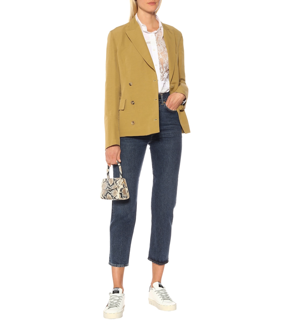 Angelica linen-blend blazer | Golden Goose