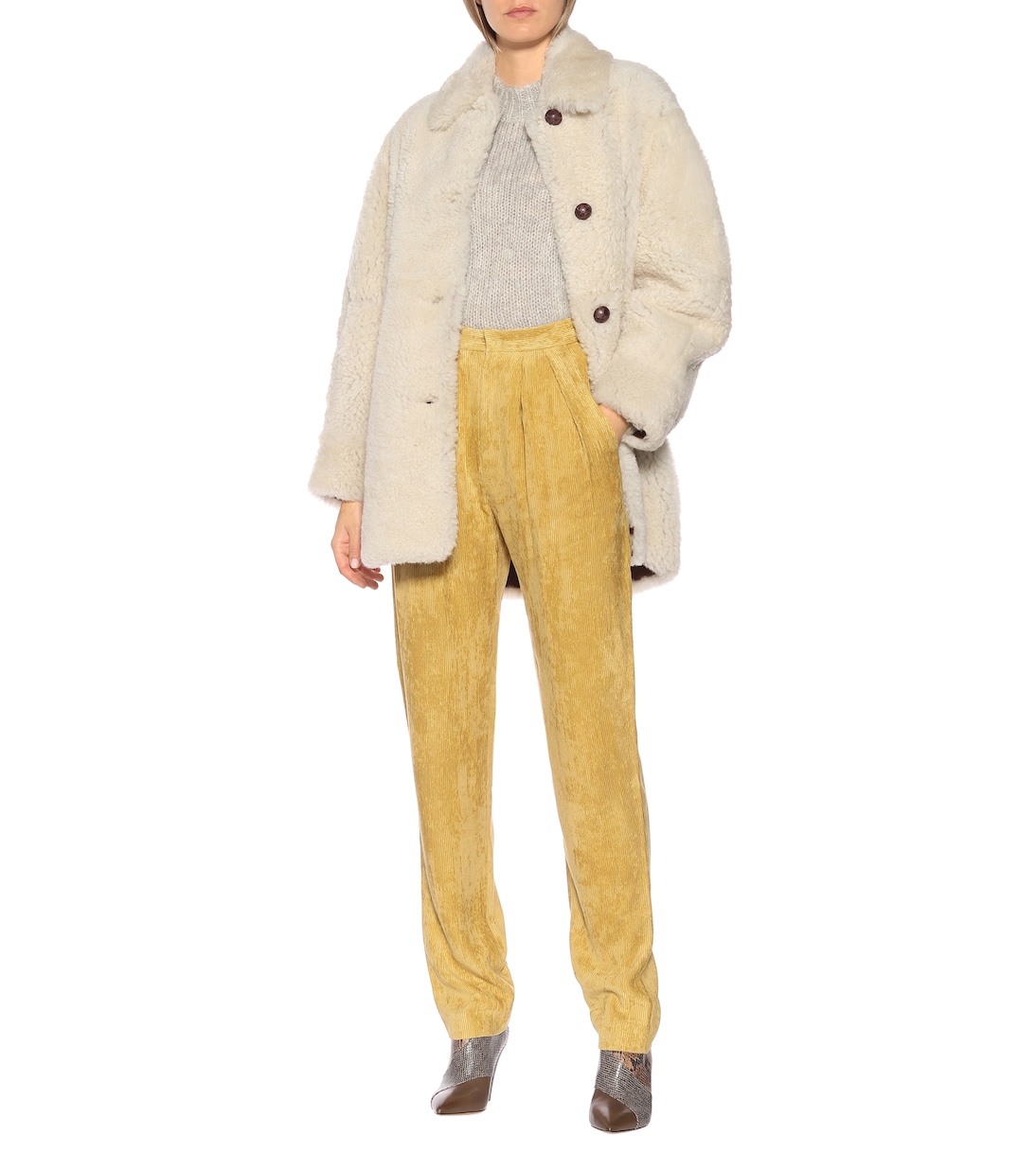 Fany high-rise straight velvet pants | Isabel Marant