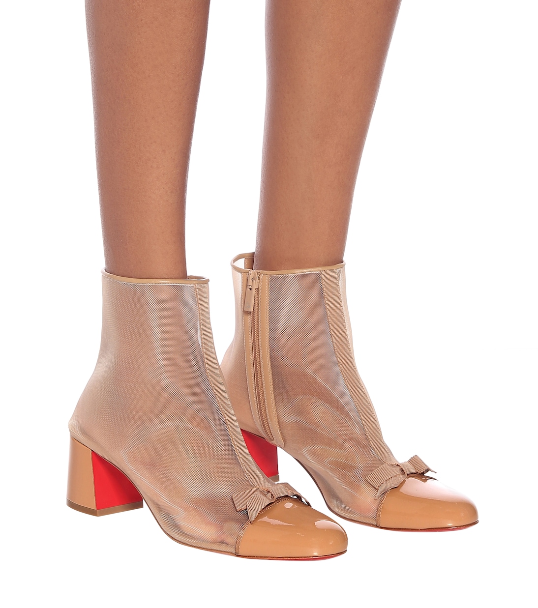 Christian louboutin mesh ankle boots clearance