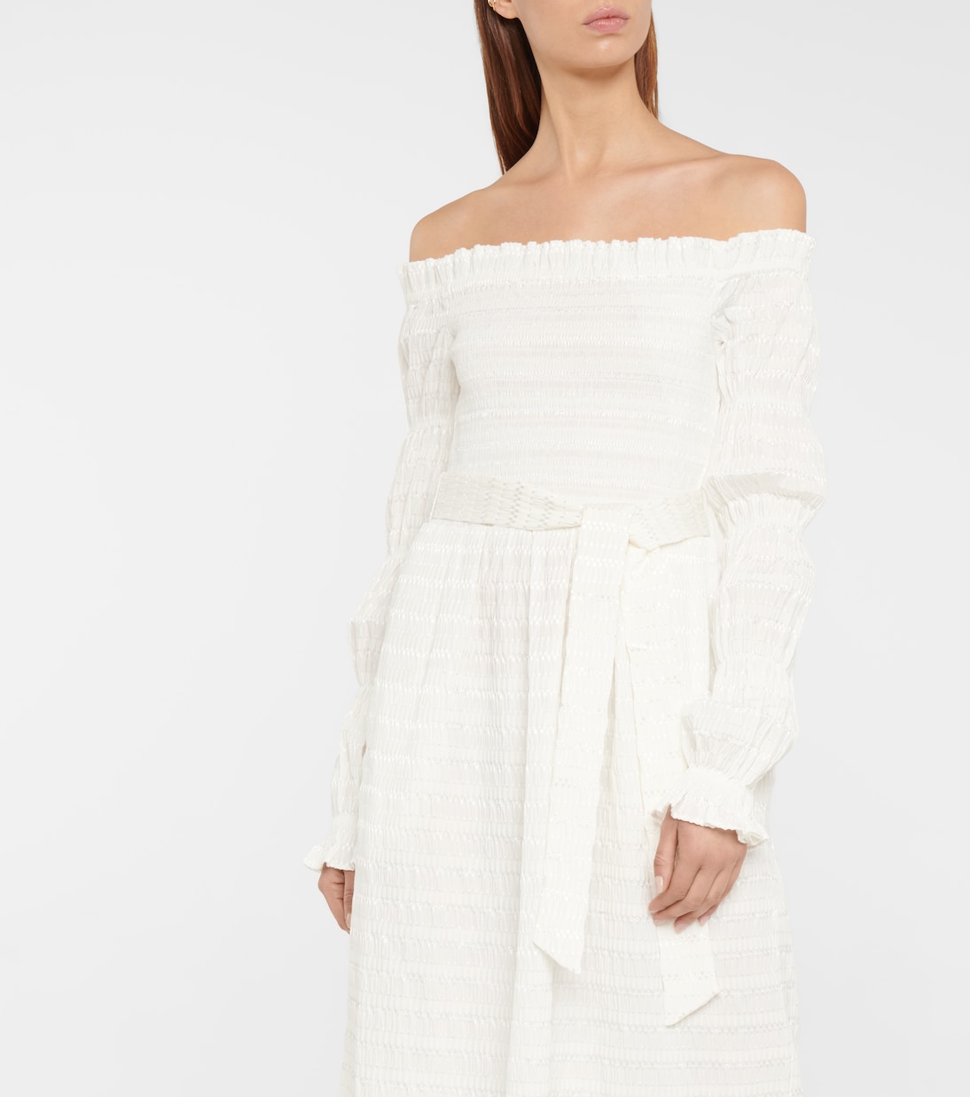 Jame off-shoulder midi dress | Rebecca Vallance