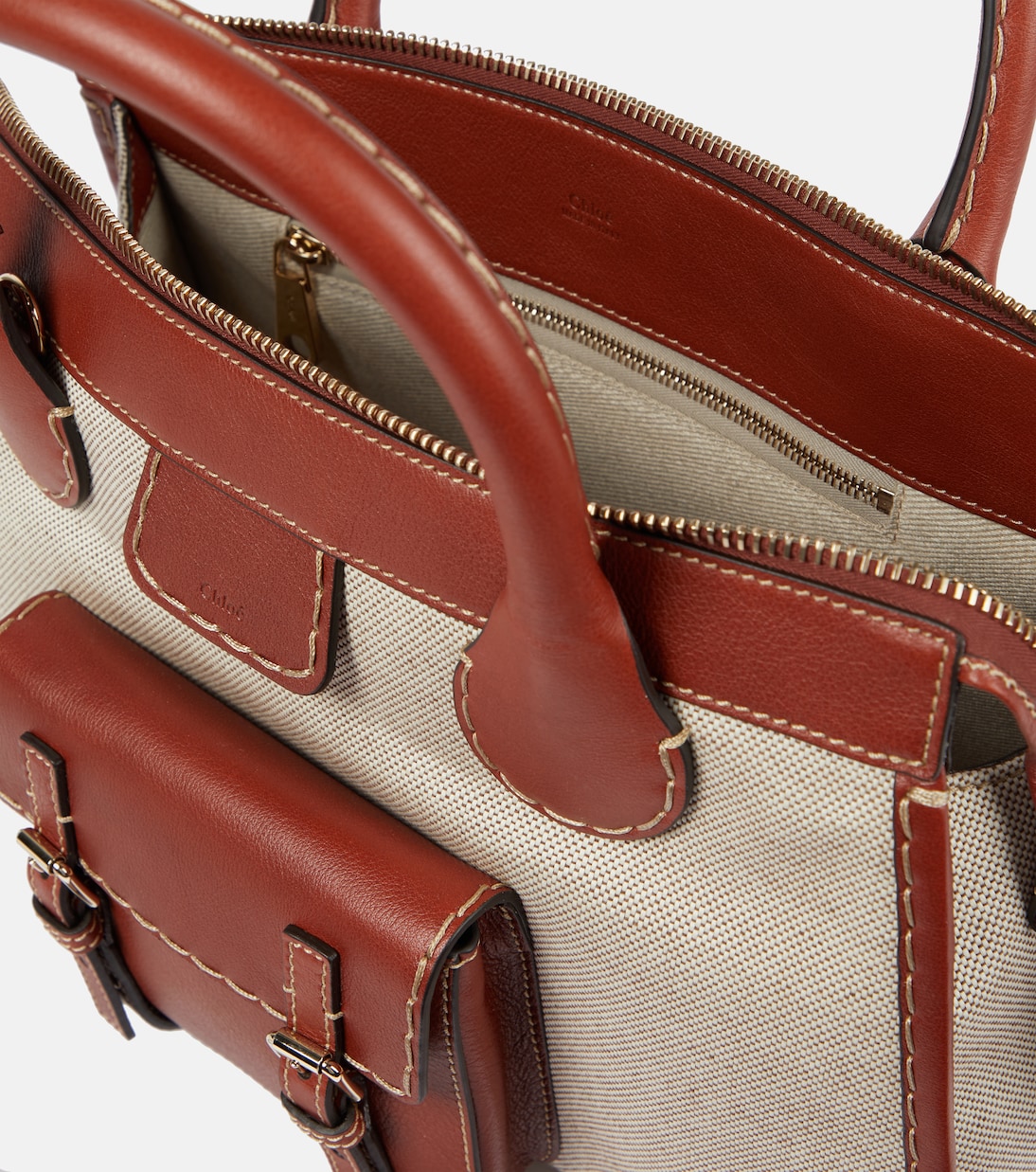 Borsa Edith Medium in canvas e pelle | Chloé
