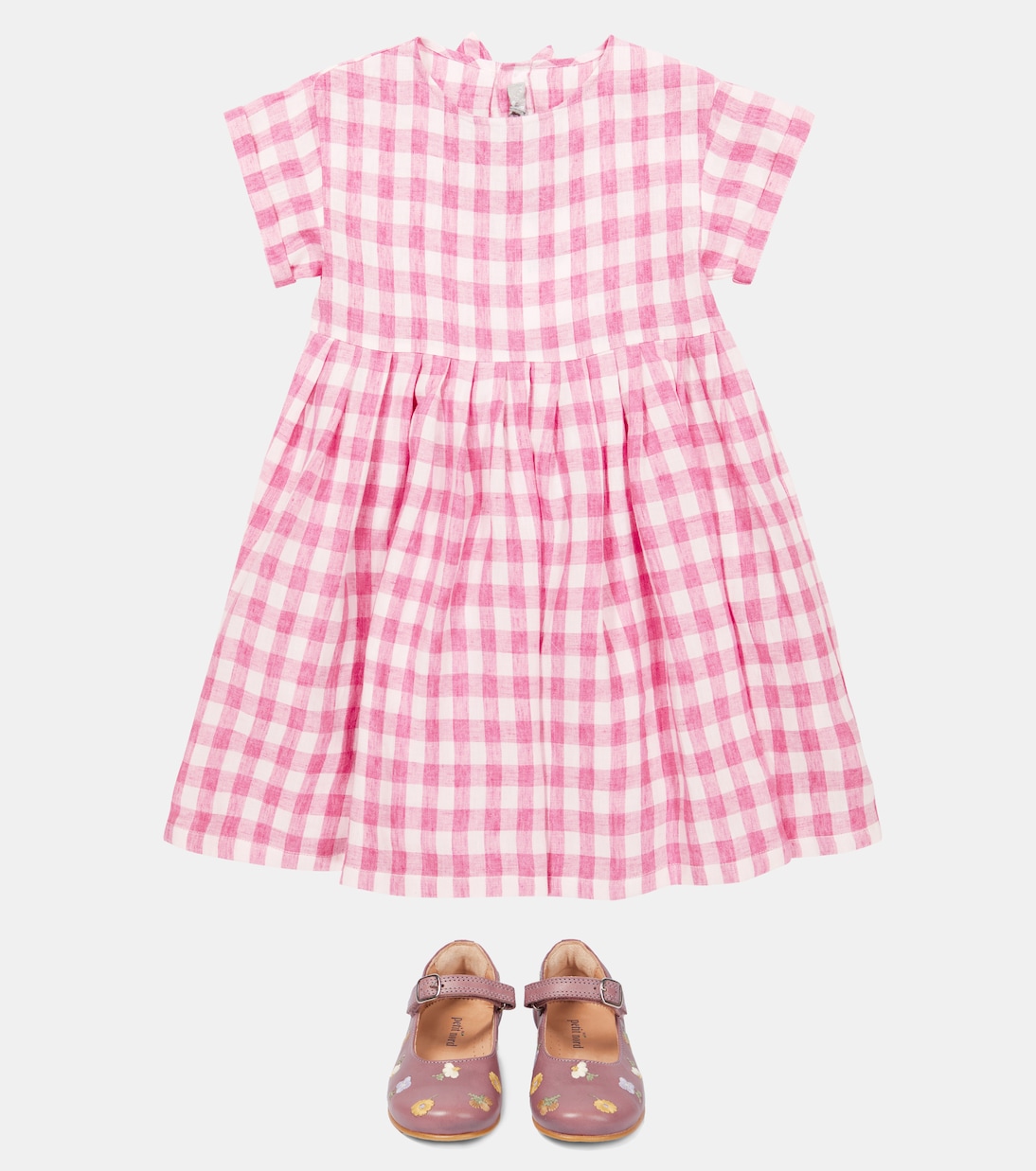 Gingham linen dress | Il Gufo
