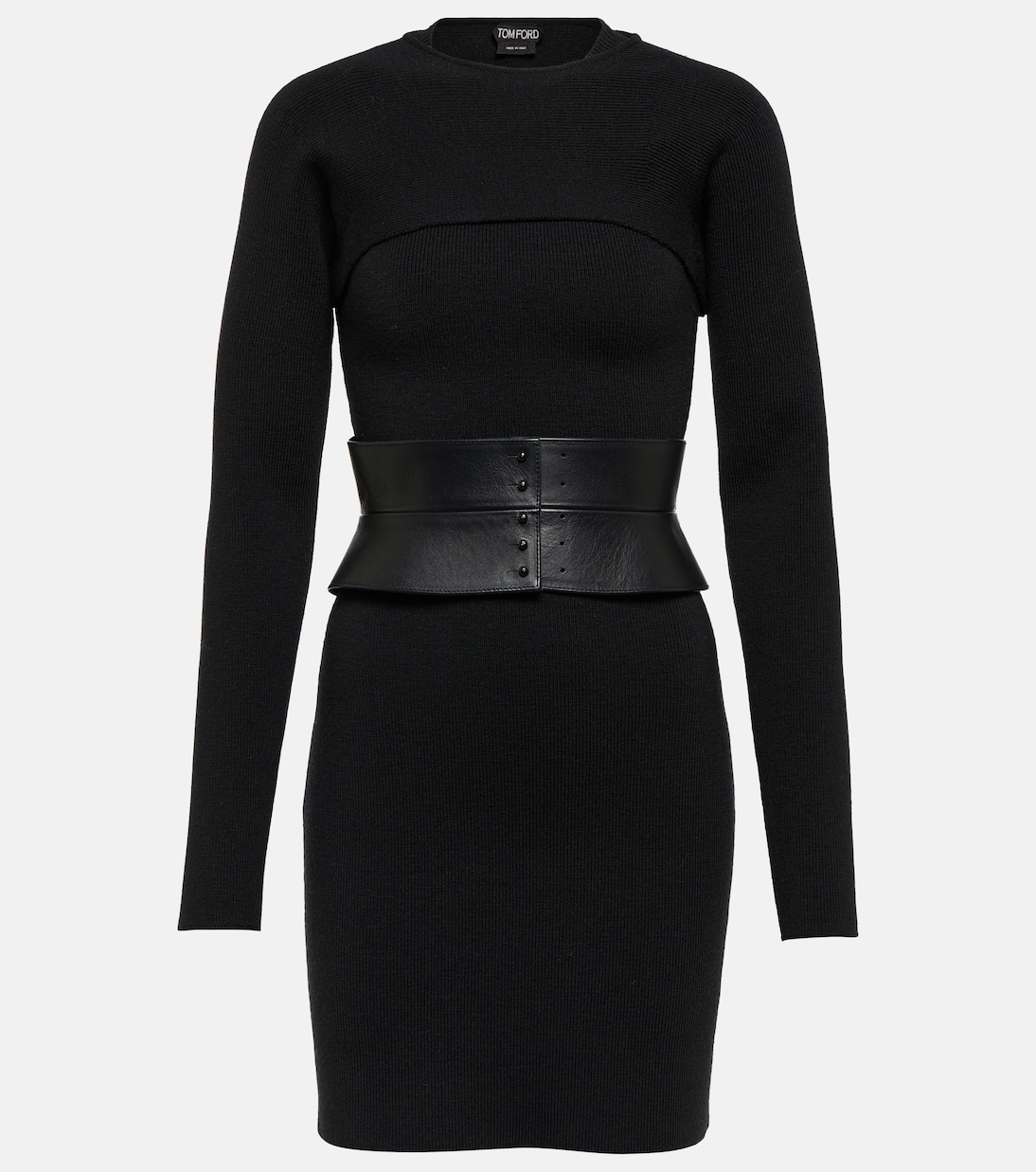 Belted wool-blend minidress | Tom Ford