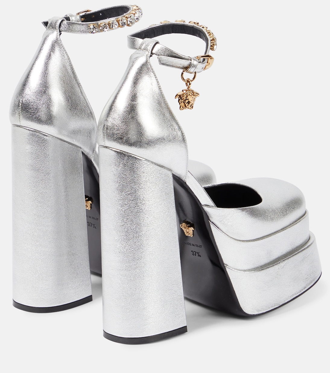 Medusa Aevitas leather platform pumps | Versace