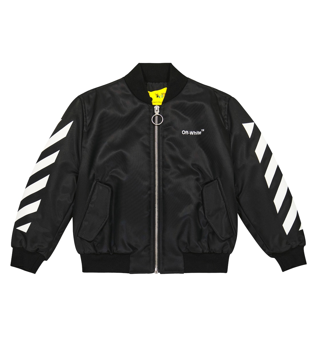 Striped nylon bomber jacket | Off-White Kids