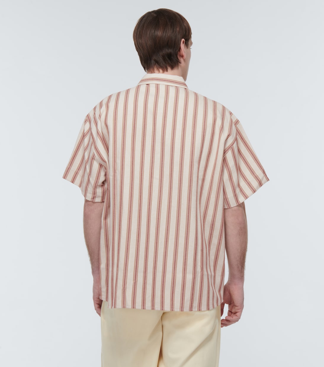 Camicia in cotone e lino a righe | Commas