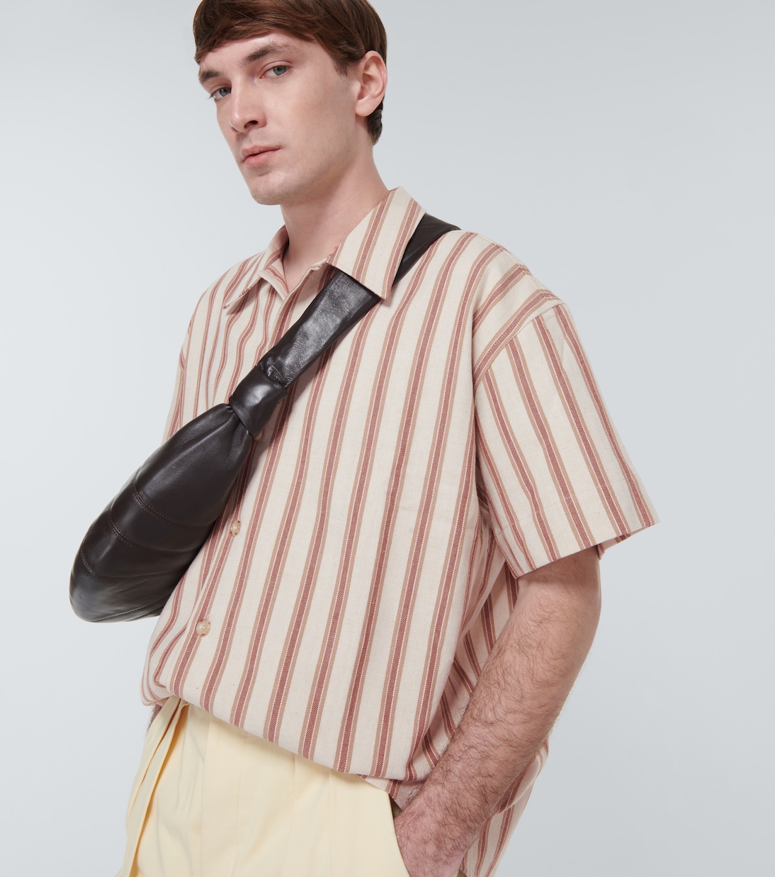 Camicia in cotone e lino a righe | Commas
