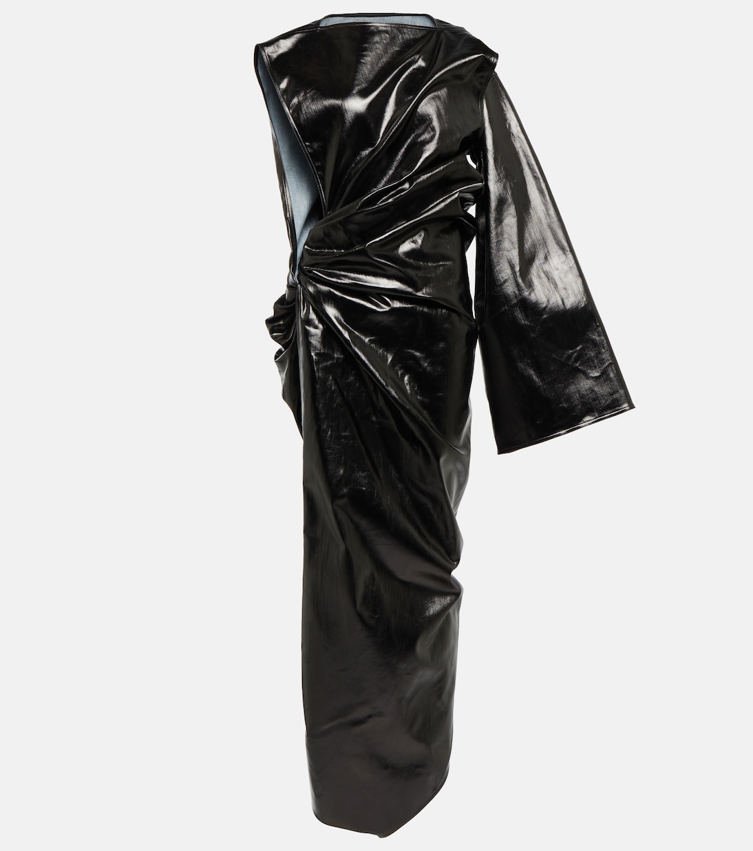 Asymmetrical denim gown | Rick Owens