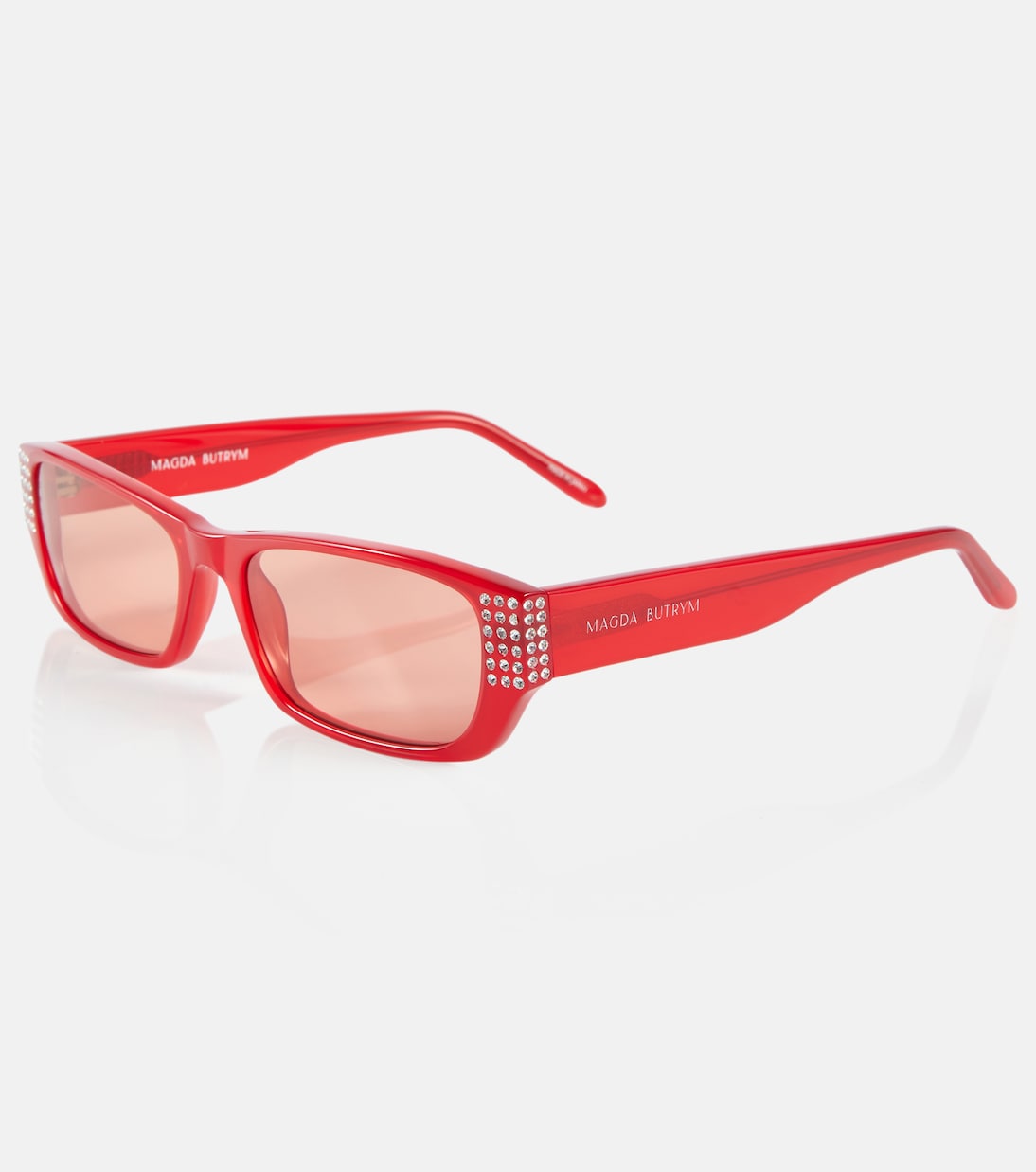 x Linda Farrow embellished rectangular sunglasses | Magda Butrym