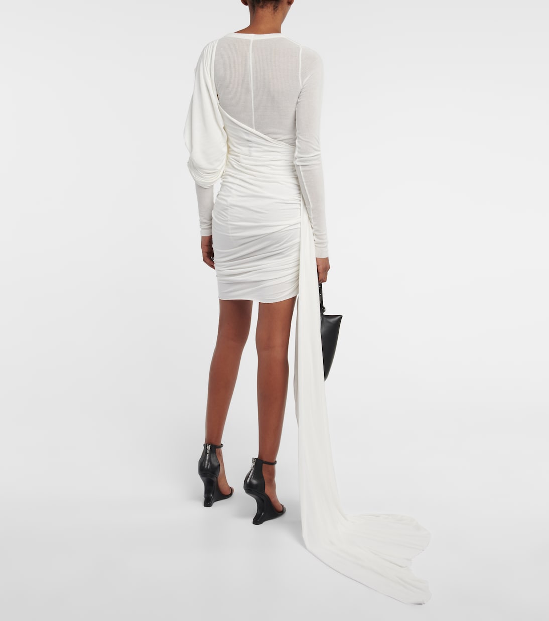 One-shoulder draped minidress | Rick Owens