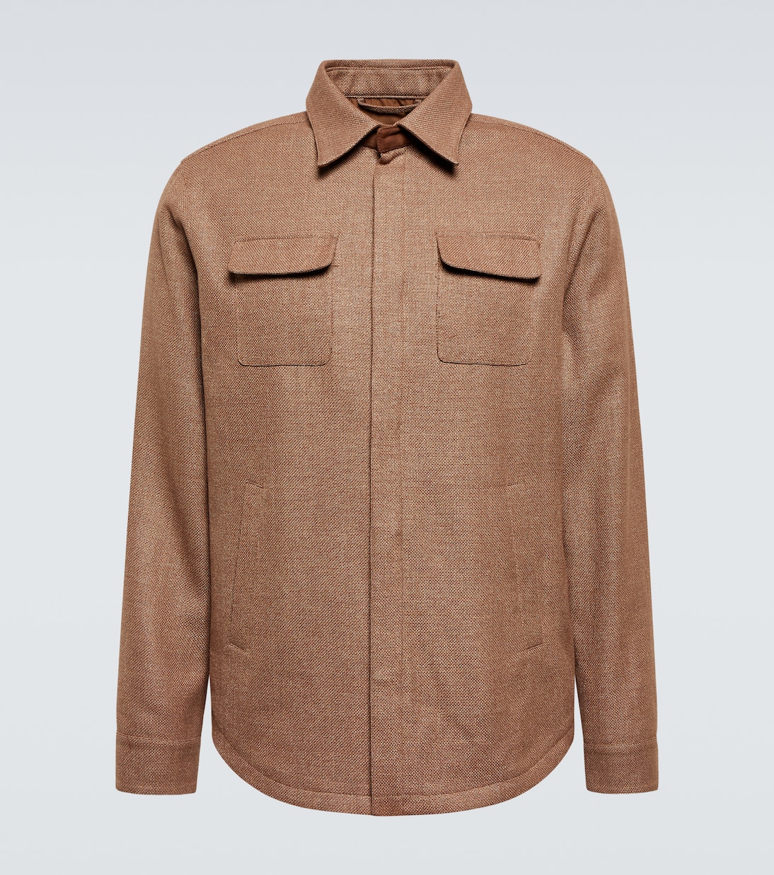 Linen, wool, and silk overshirt | Thom Sweeney
