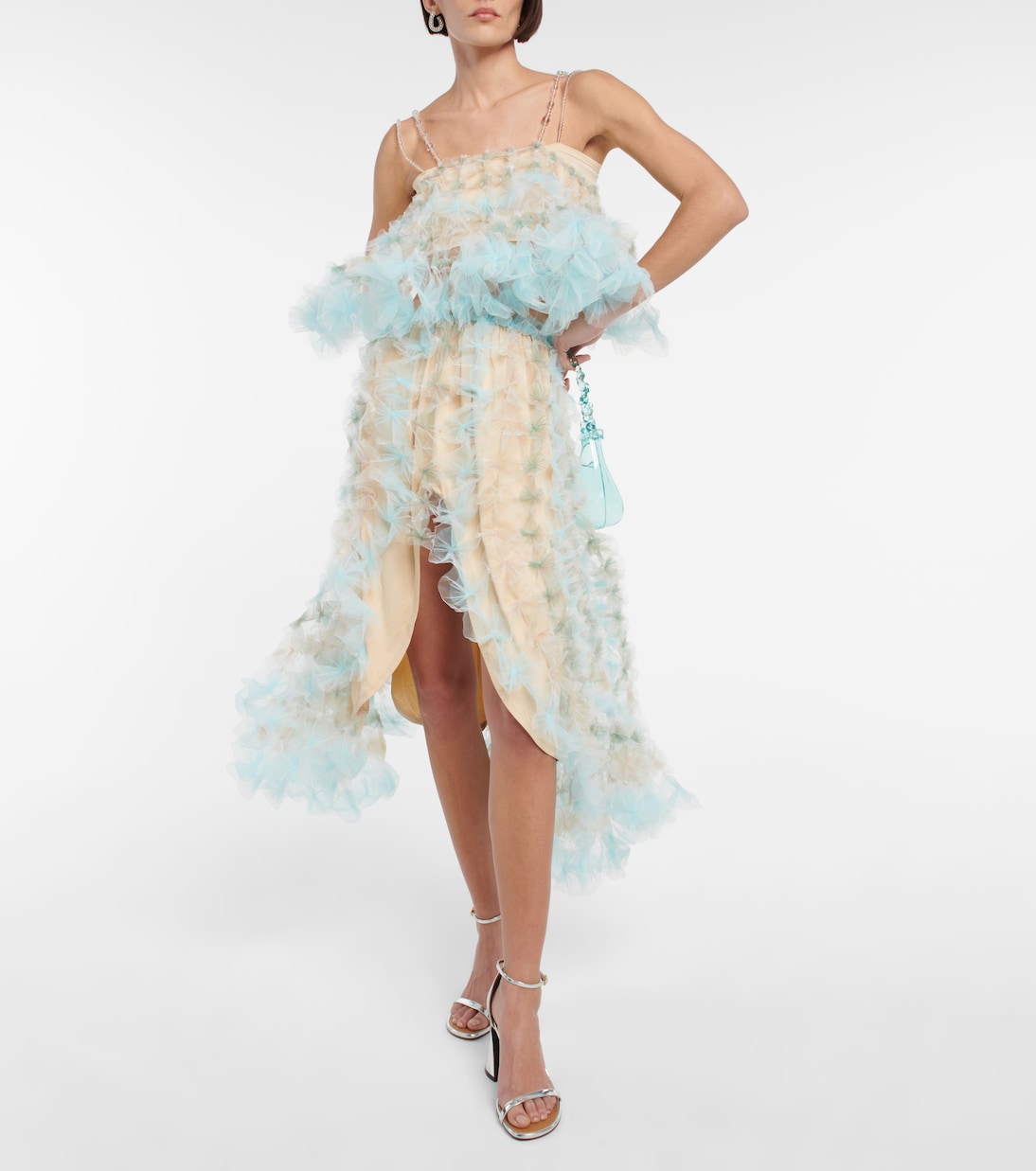 Top cropped in tulle | Susan Fang