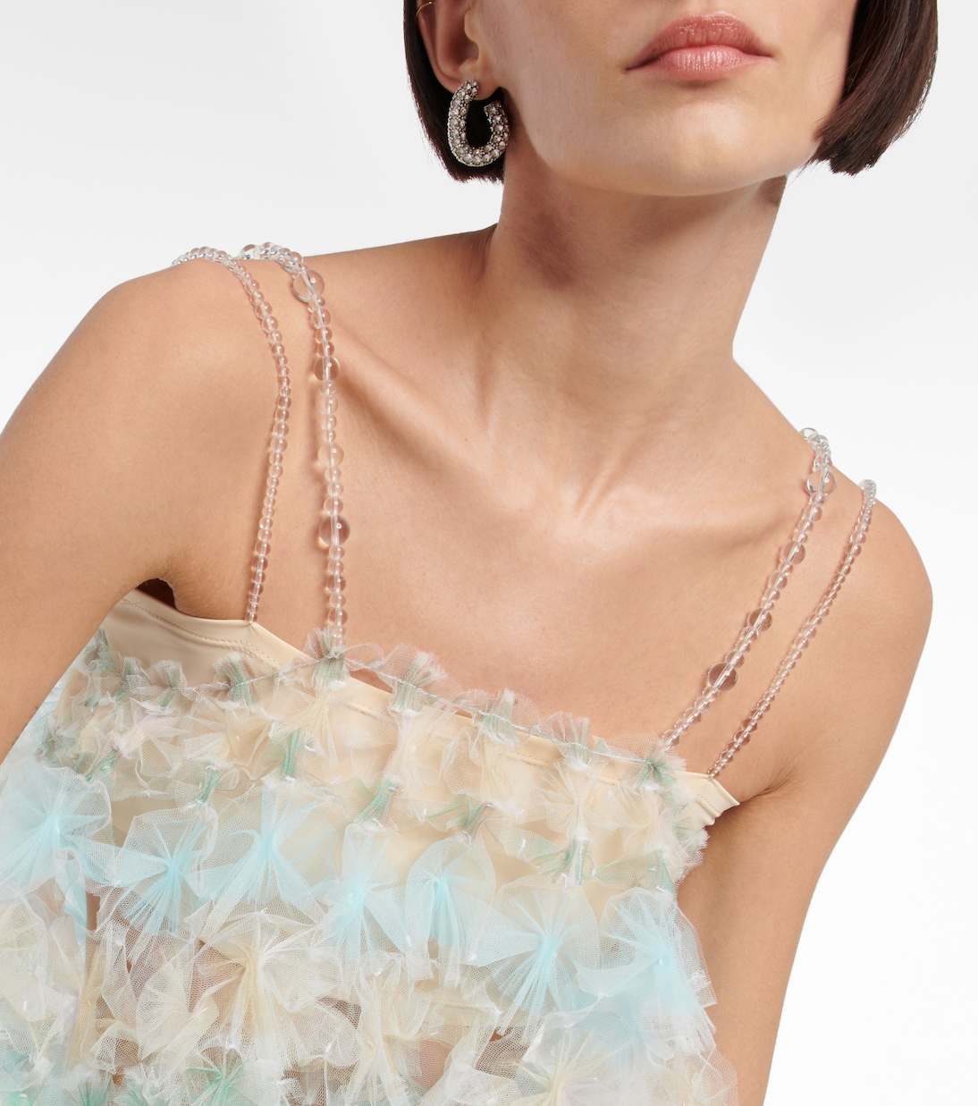 Top cropped in tulle | Susan Fang