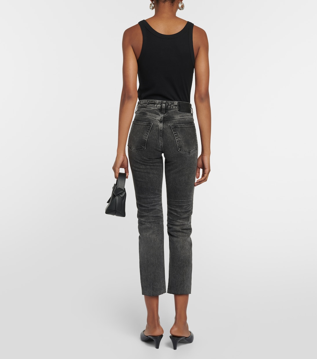 Girlfriend mid-rise slim jeans | AG Jeans