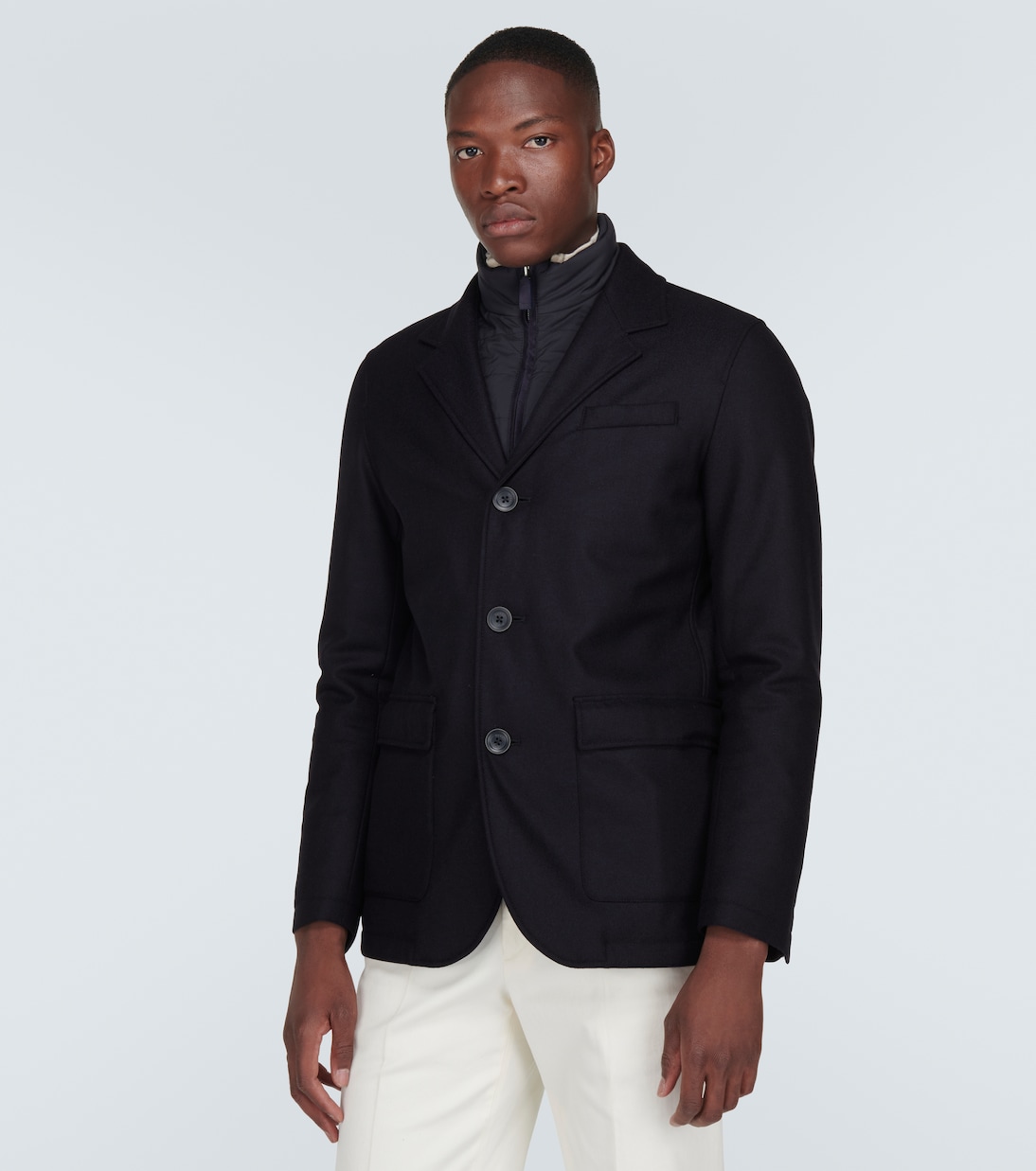 Convertible wool and cashmere blazer | Herno