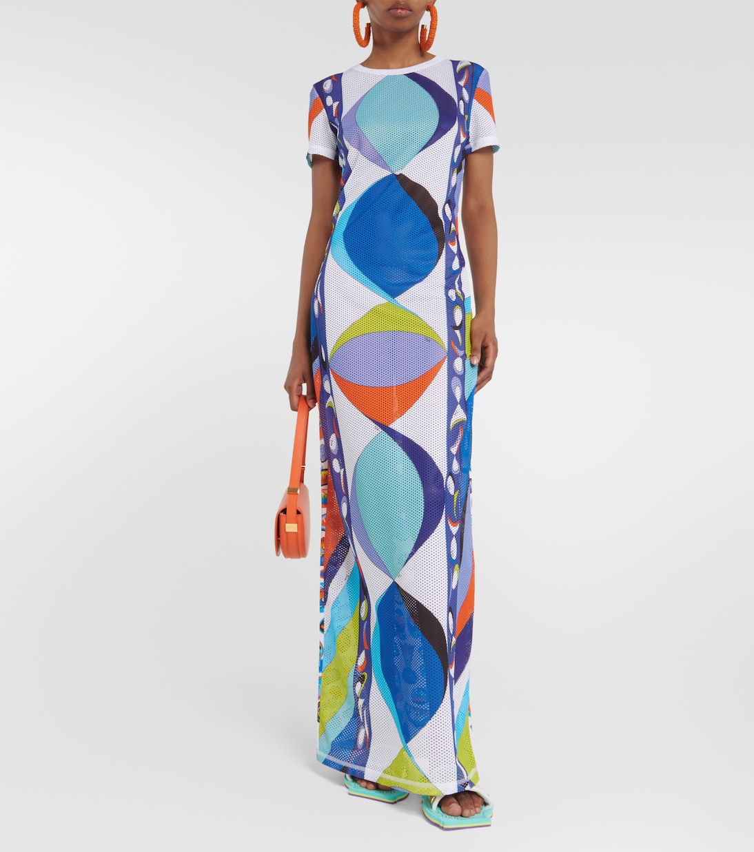 Robe longue Pesci en résille | Pucci