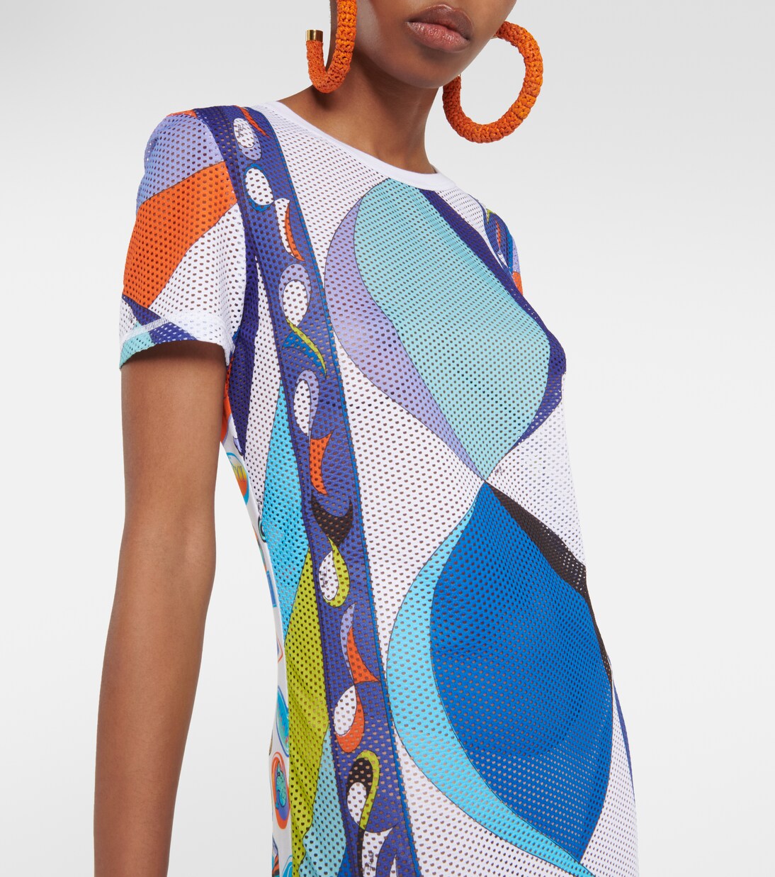 Robe longue Pesci en résille | Pucci