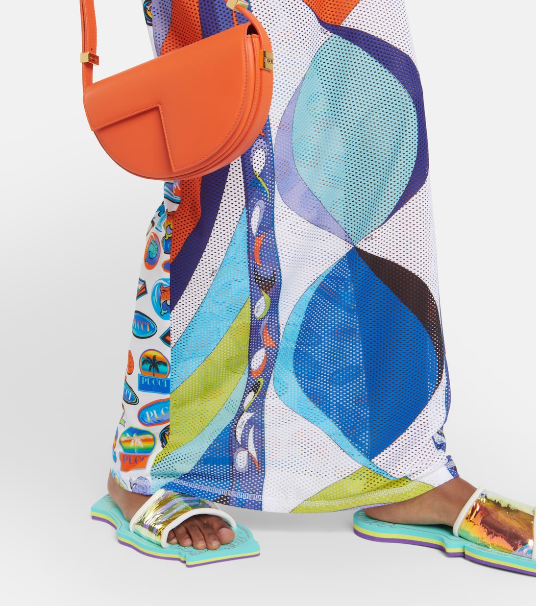 Robe longue Pesci en résille | Pucci