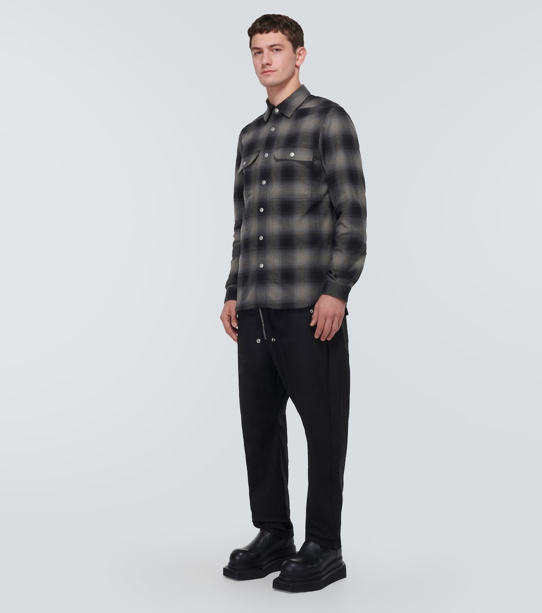 Checked cotton shirt | DRKSHDW by Rick Owens