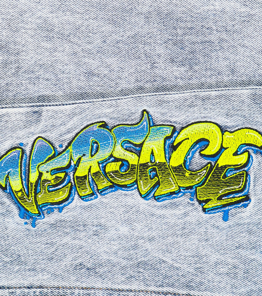 Jean droit brodé à logo | Versace Kids