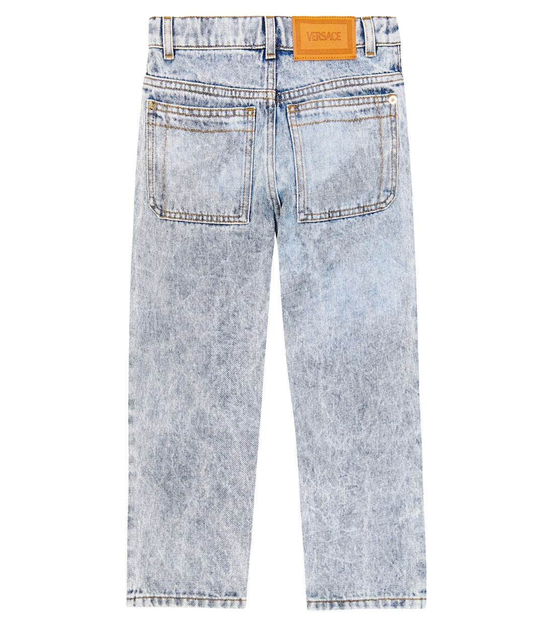 Jean droit brodé à logo | Versace Kids