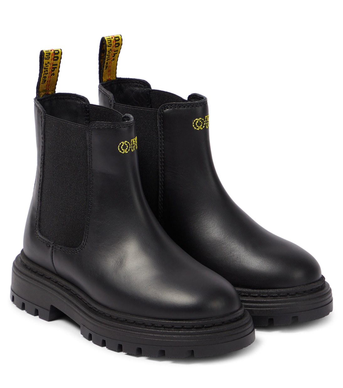 Bottines Chelsea en cuir à logo | Off-White Kids