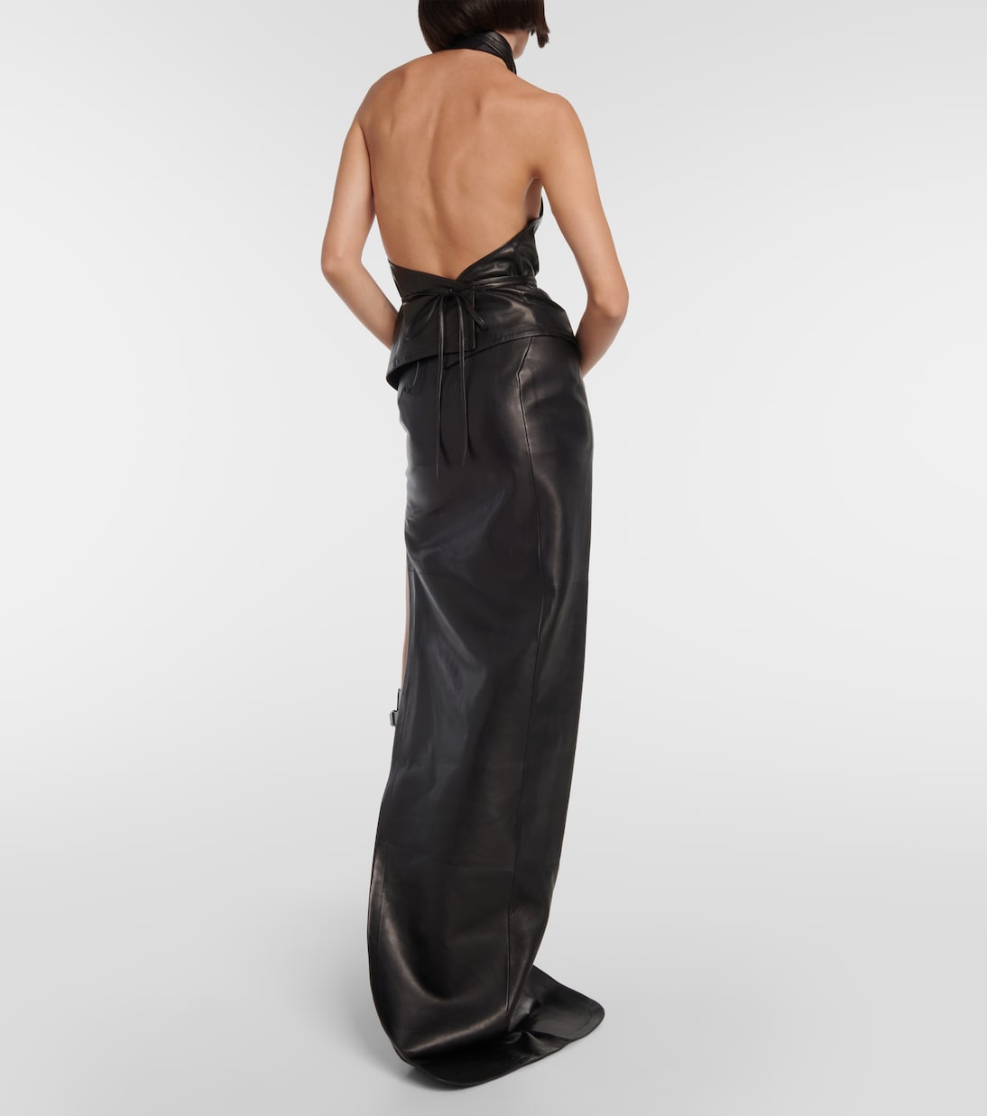 Top de piel con cuello halter | Ann Demeulemeester