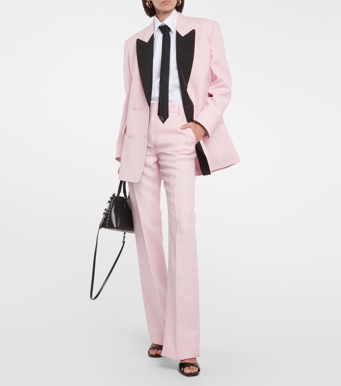 High-Rise-Schlaghose aus Crepe Couture | Valentino