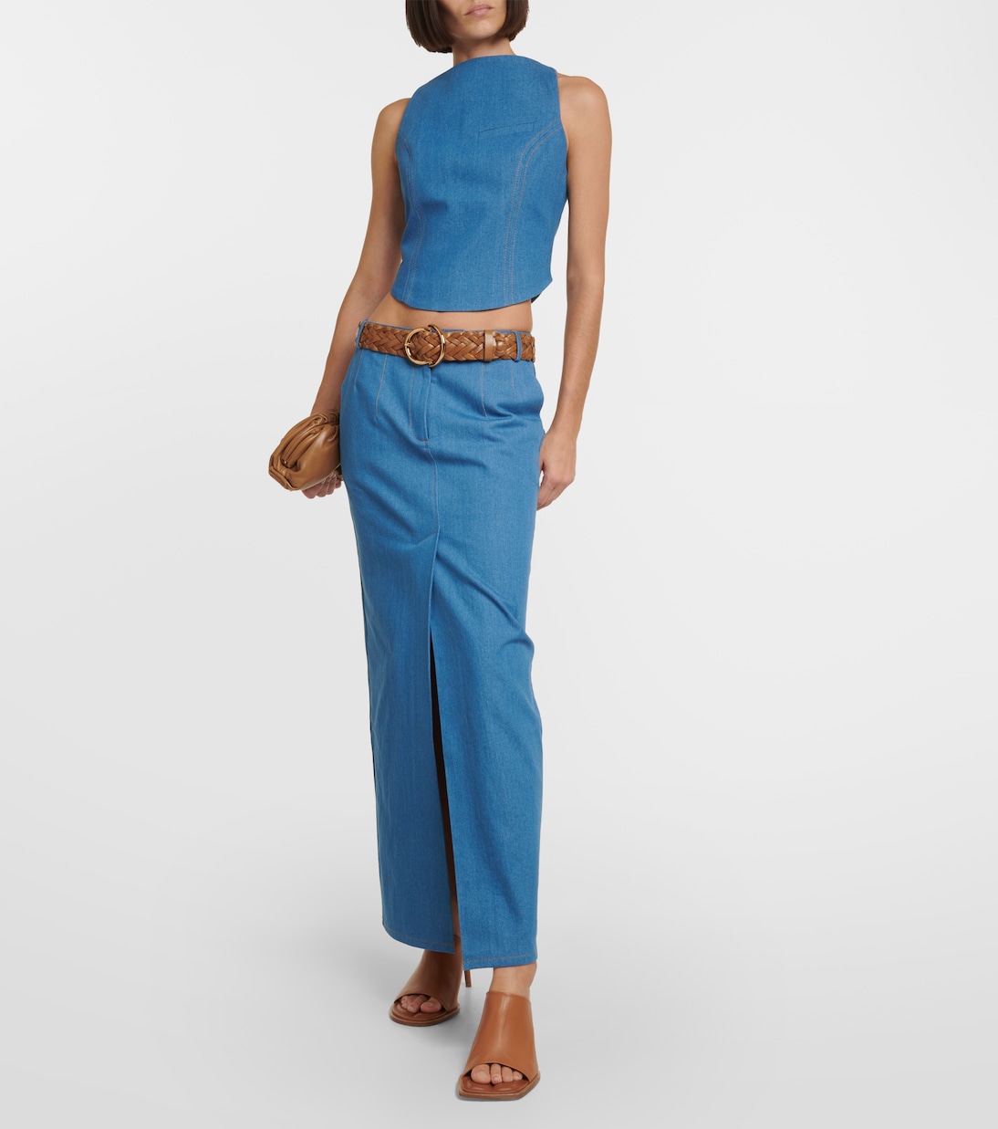 Gonna lunga Colia in denim | Aya Muse