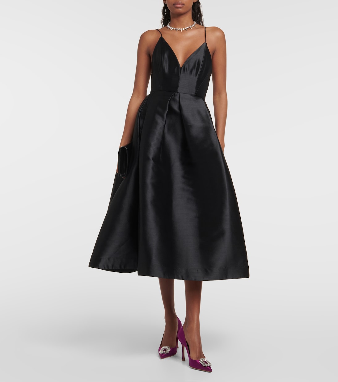 Midikleid aus Seiden-Faille | Alex Perry