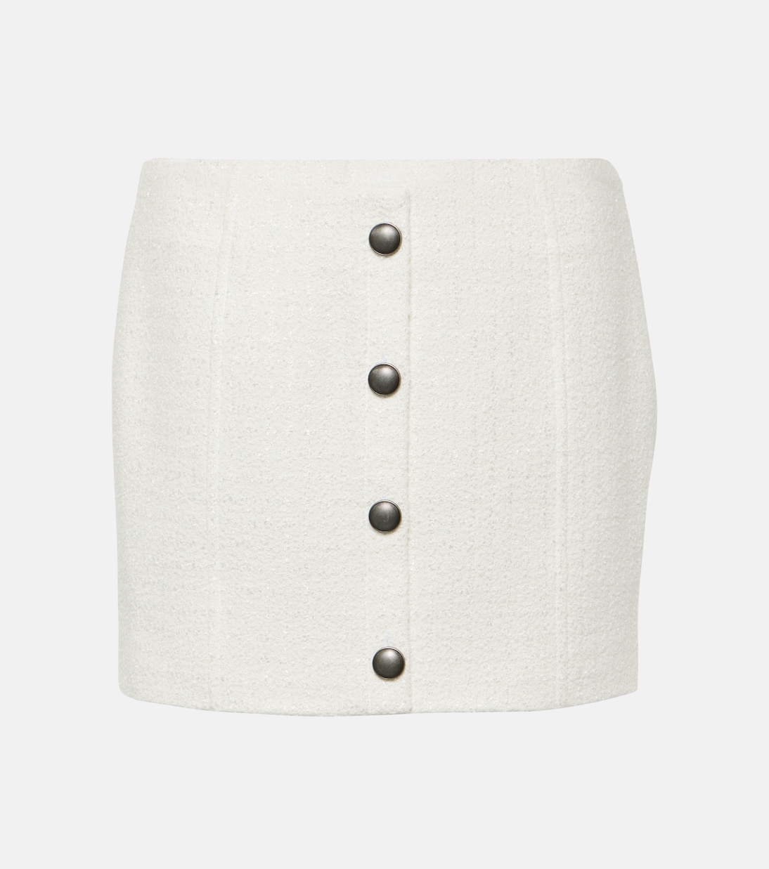 Minifalda de tweed bouclé a cuadros | Alessandra Rich
