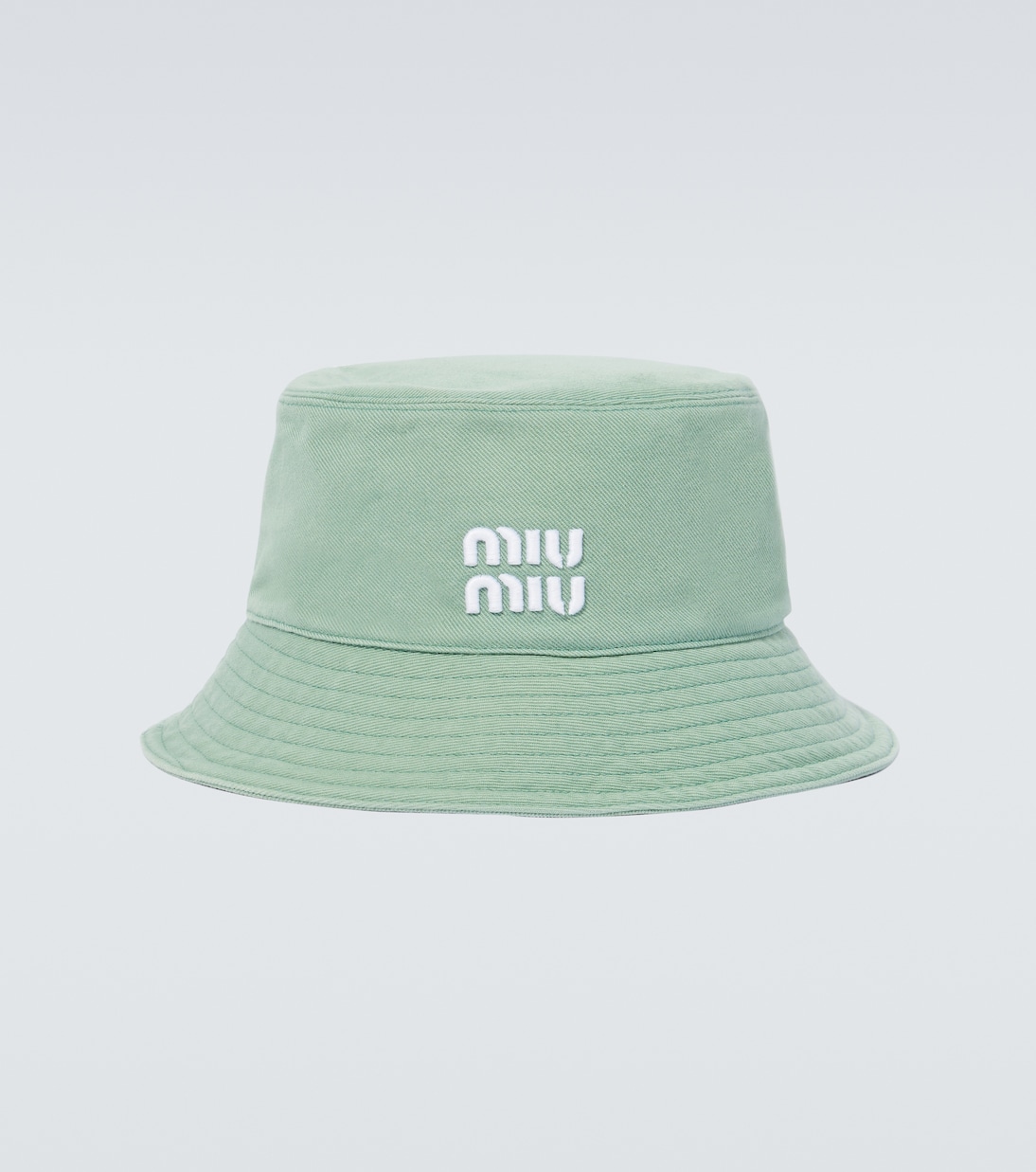 Bestickter Hut aus Denim | Miu Miu