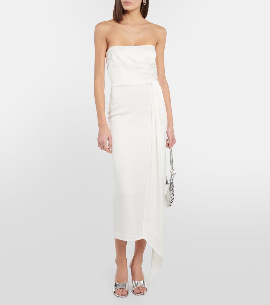 Robe midi de mariée en crêpe | Alex Perry
