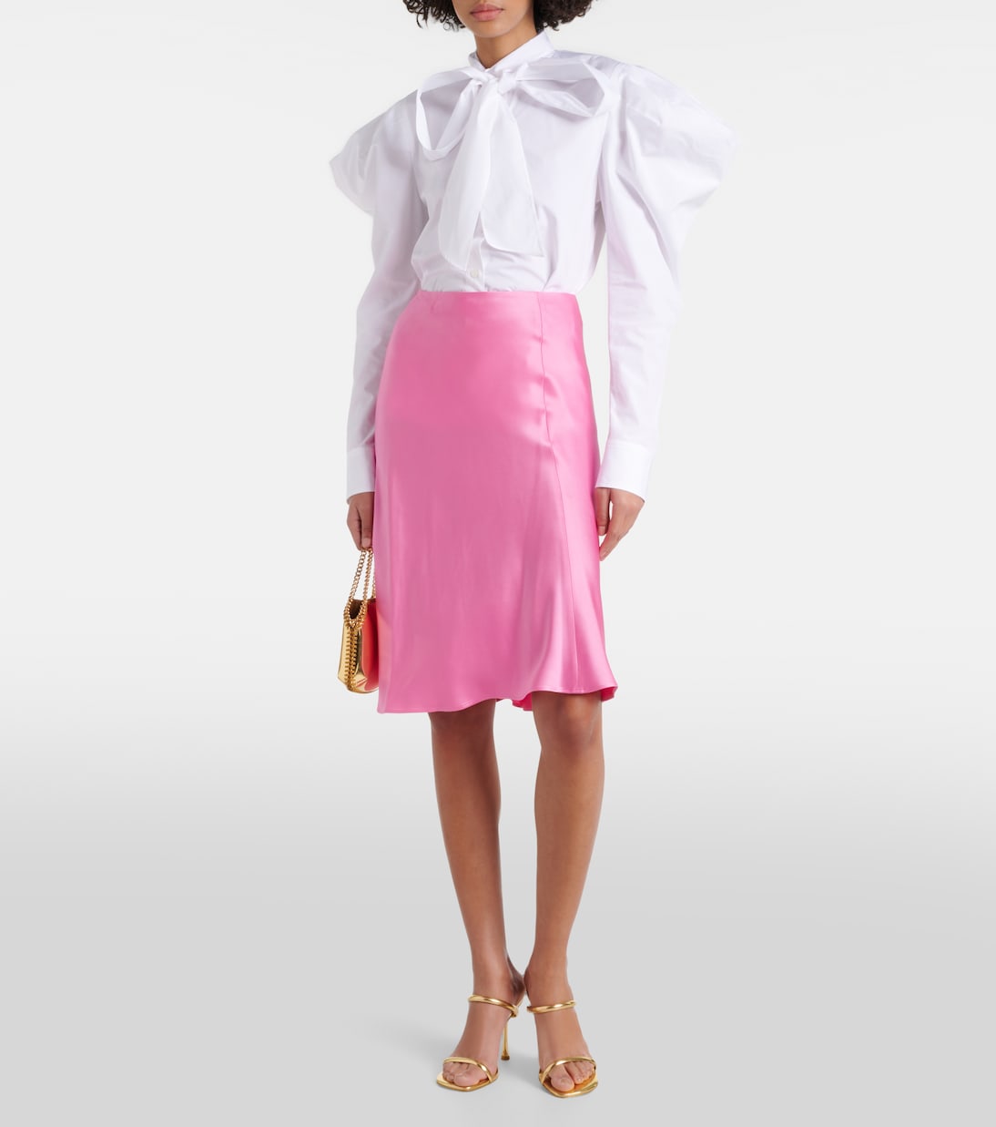 Satin midi skirt | Stella McCartney