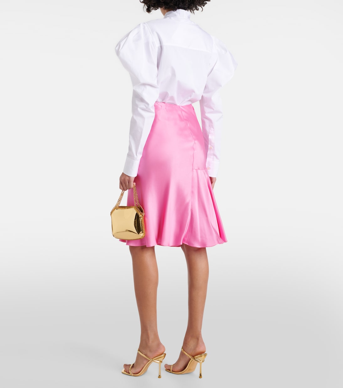 Satin midi skirt | Stella McCartney