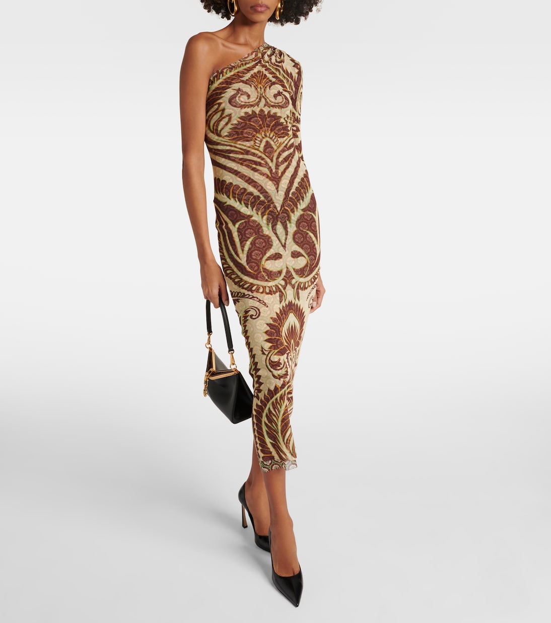 Abito midi asimmetrico con stampa | Etro