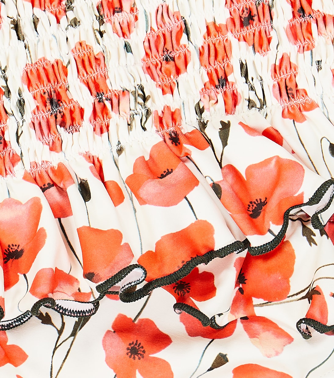 Bikini Valencia à smocks et fleurs | Suncracy