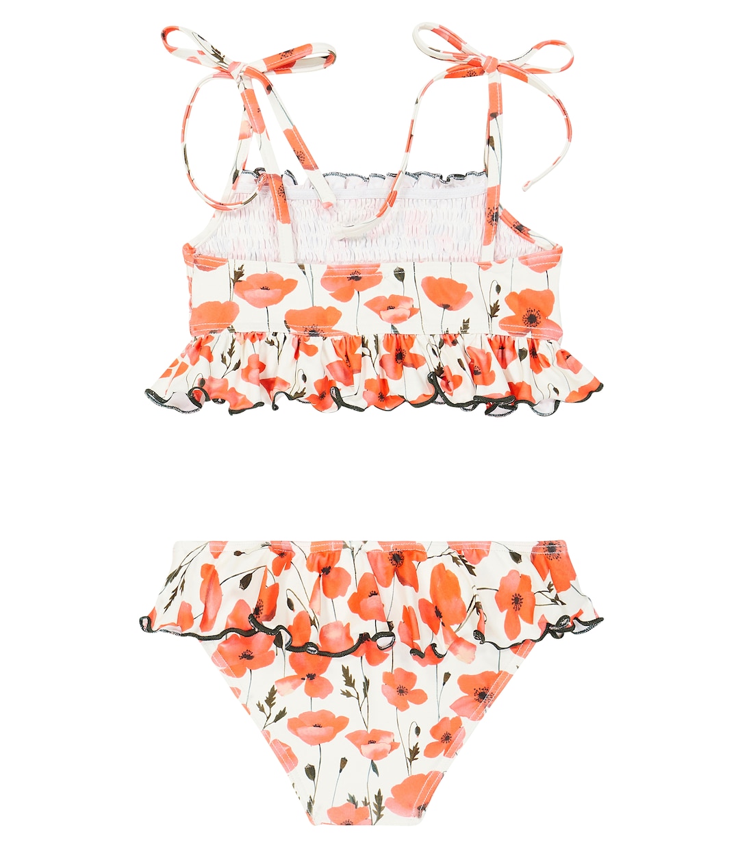 Bikini Valencia à smocks et fleurs | Suncracy