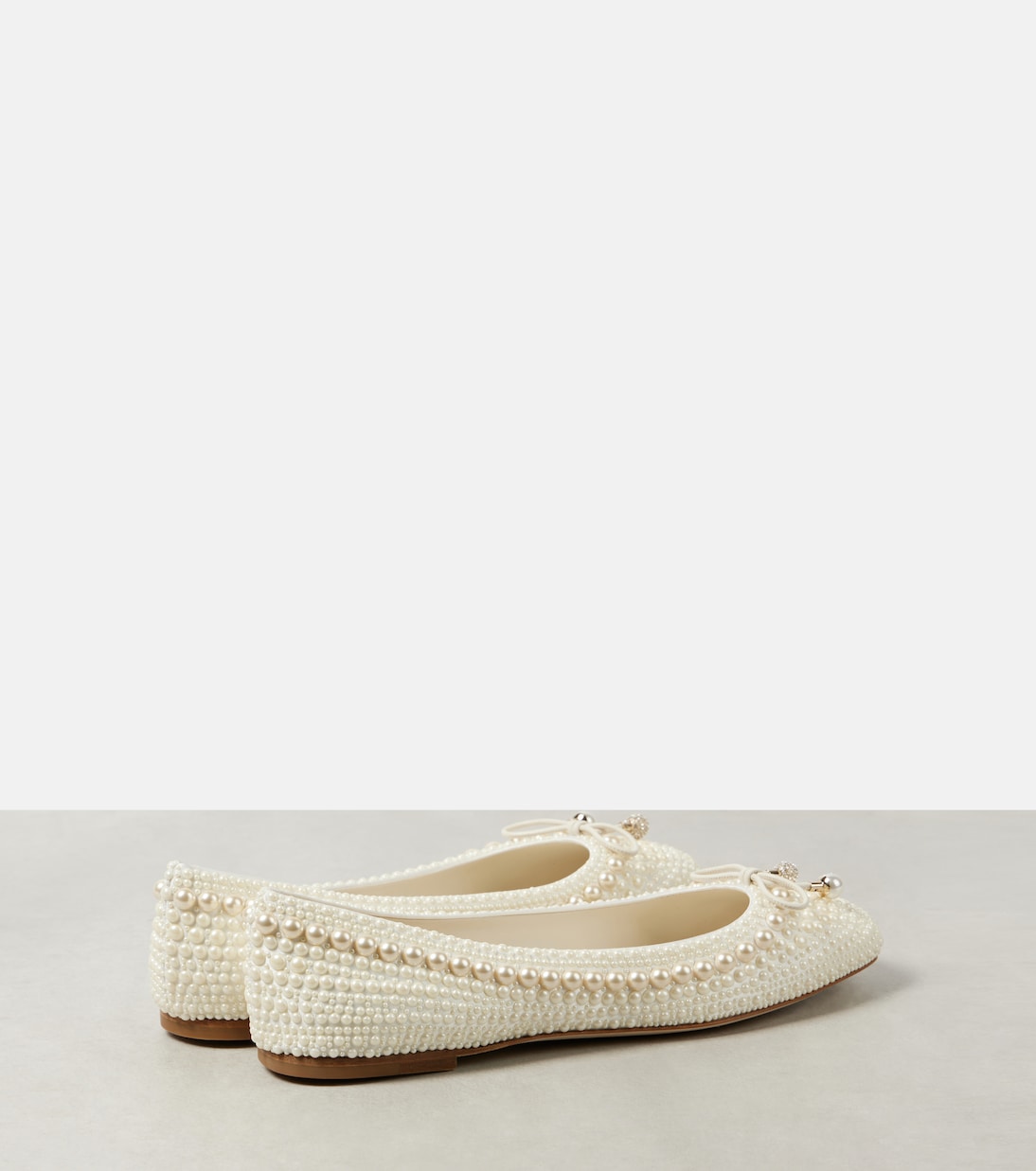 Elme embellished satin ballet flats | Jimmy Choo