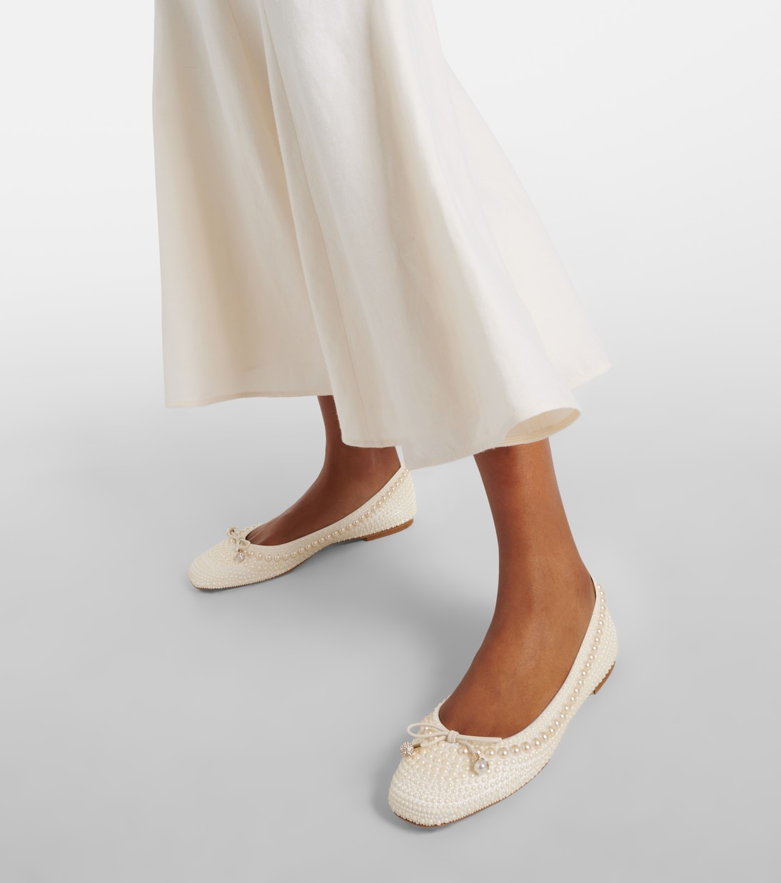 Elme embellished satin ballet flats | Jimmy Choo
