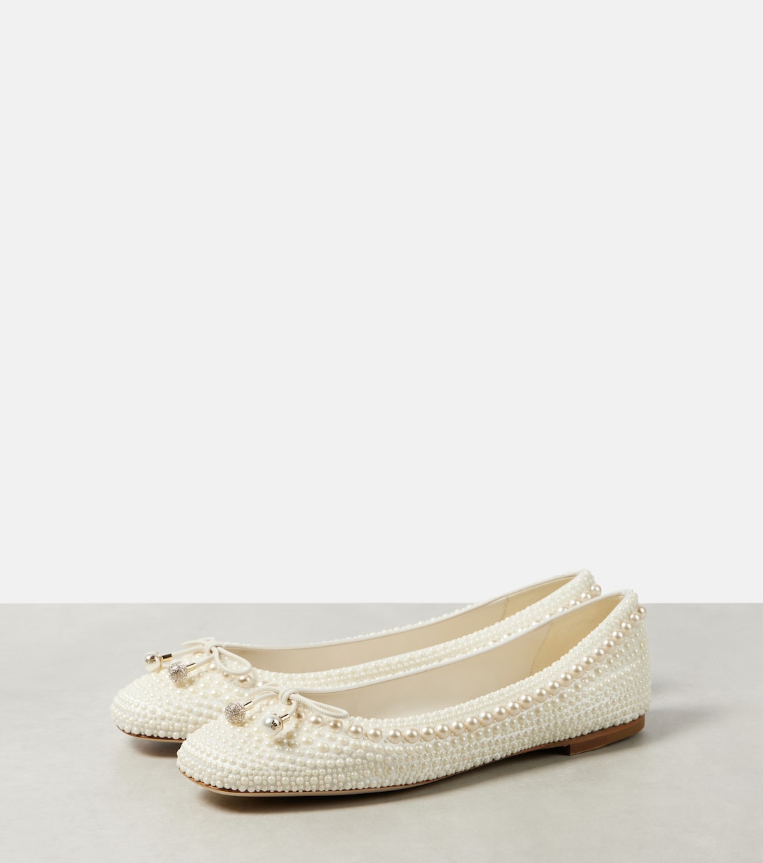 Elme embellished satin ballet flats | Jimmy Choo