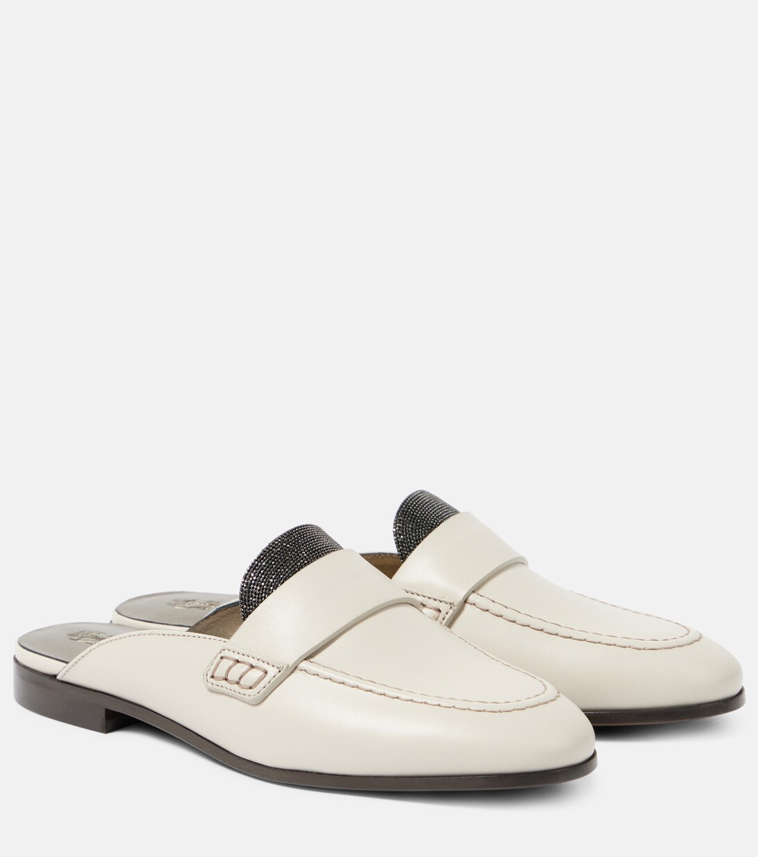 Mules Monili en cuir | Brunello Cucinelli