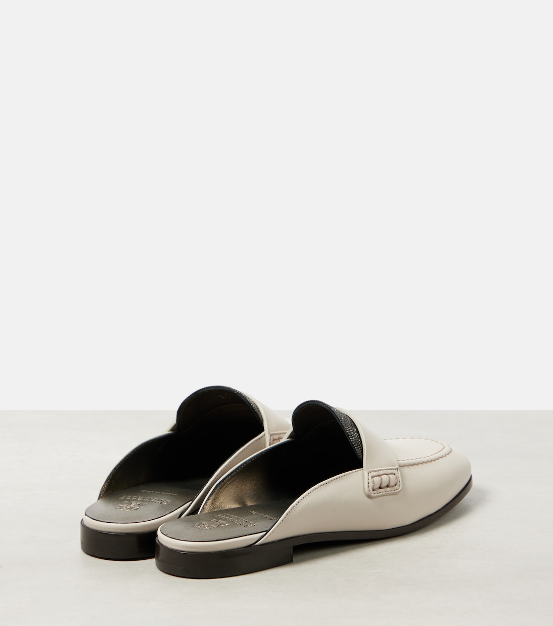 Mules Monili en cuir | Brunello Cucinelli