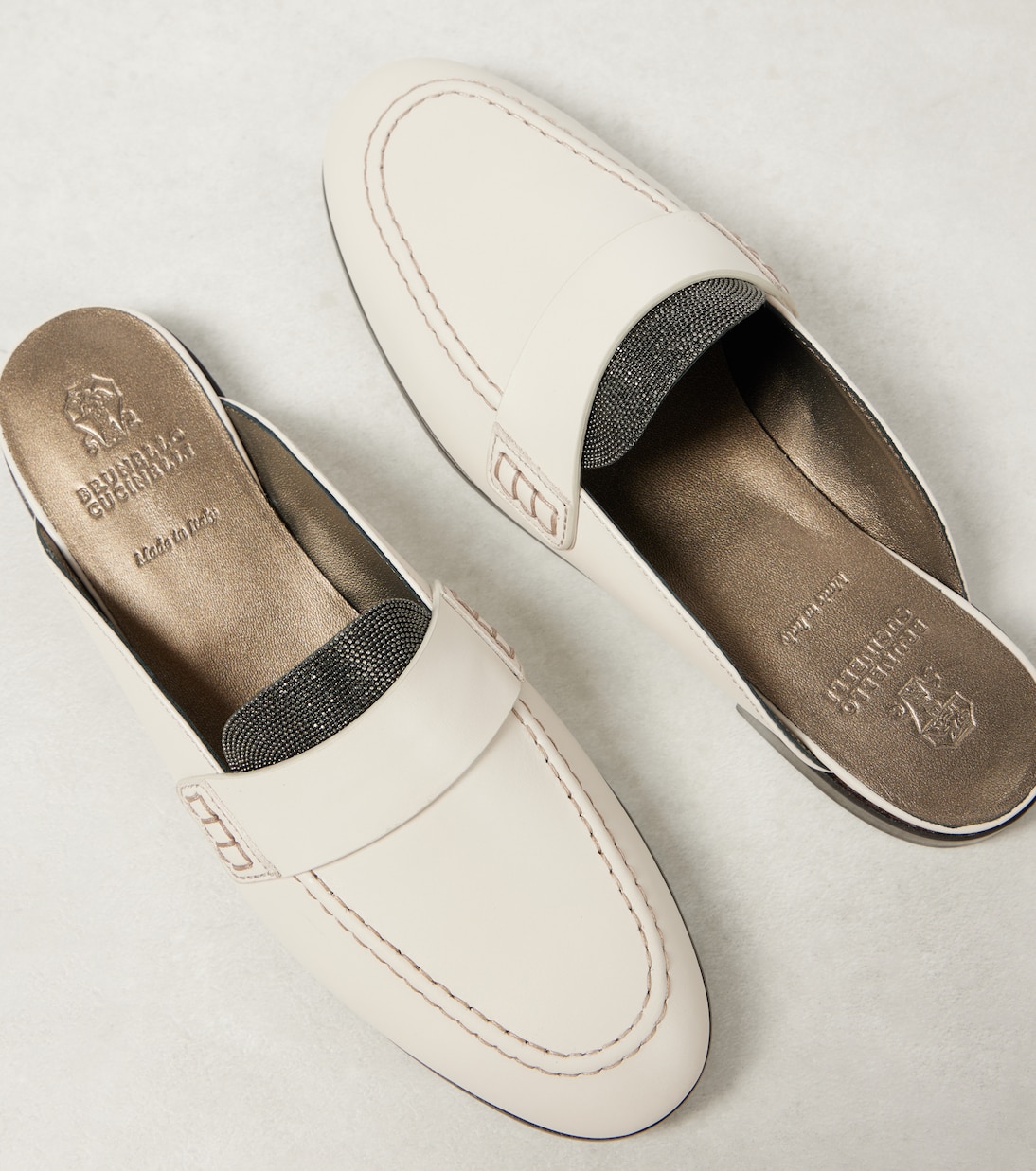 Mules Monili en cuir | Brunello Cucinelli