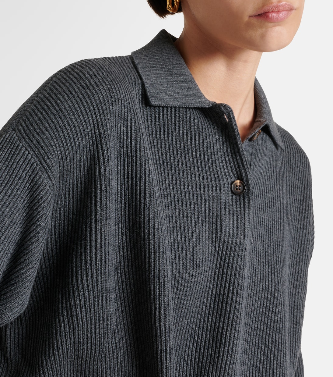 Cotton polo sweater | Brunello Cucinelli