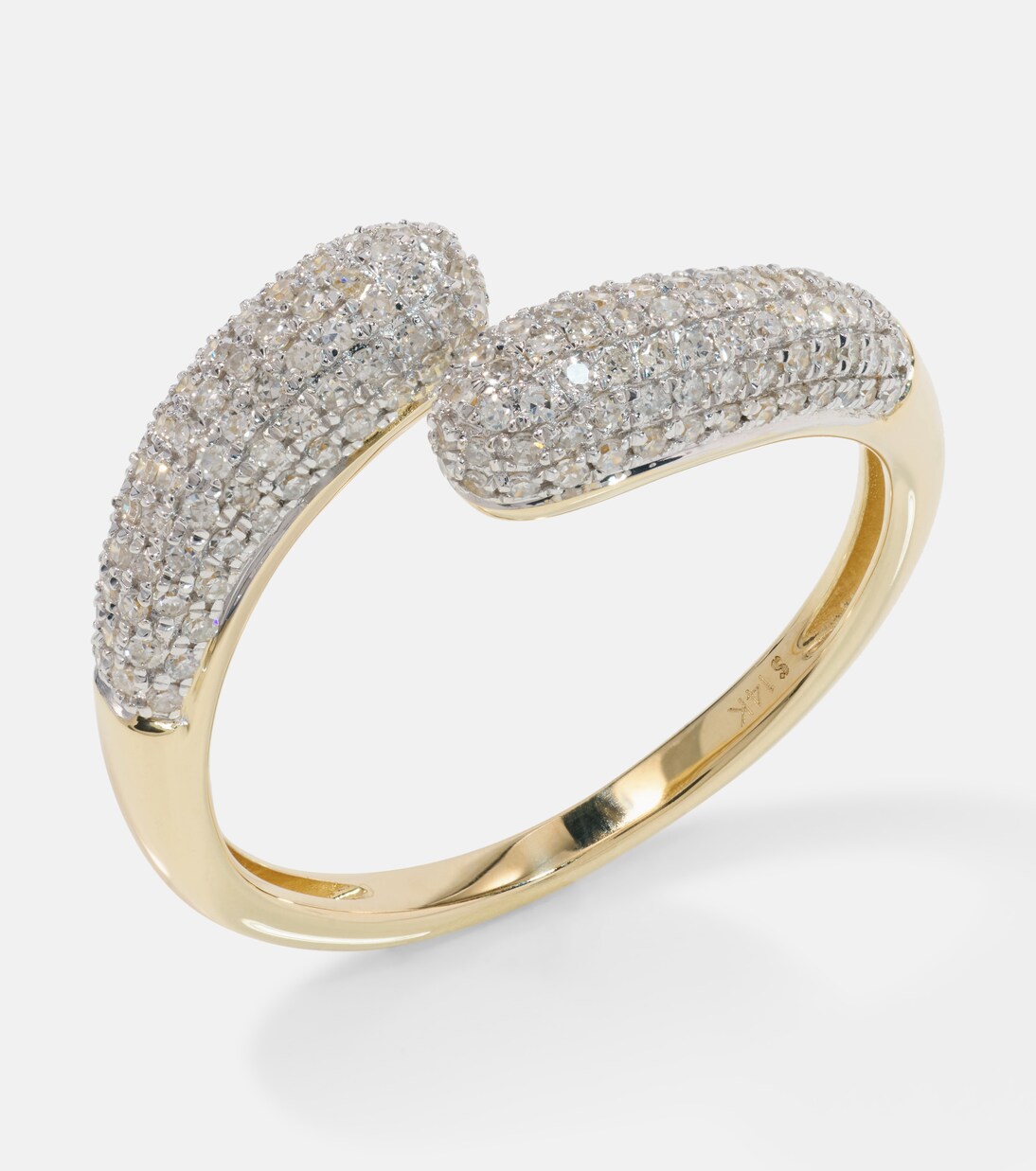 Bague Hug en or 14 ct et diamants | Stone and Strand