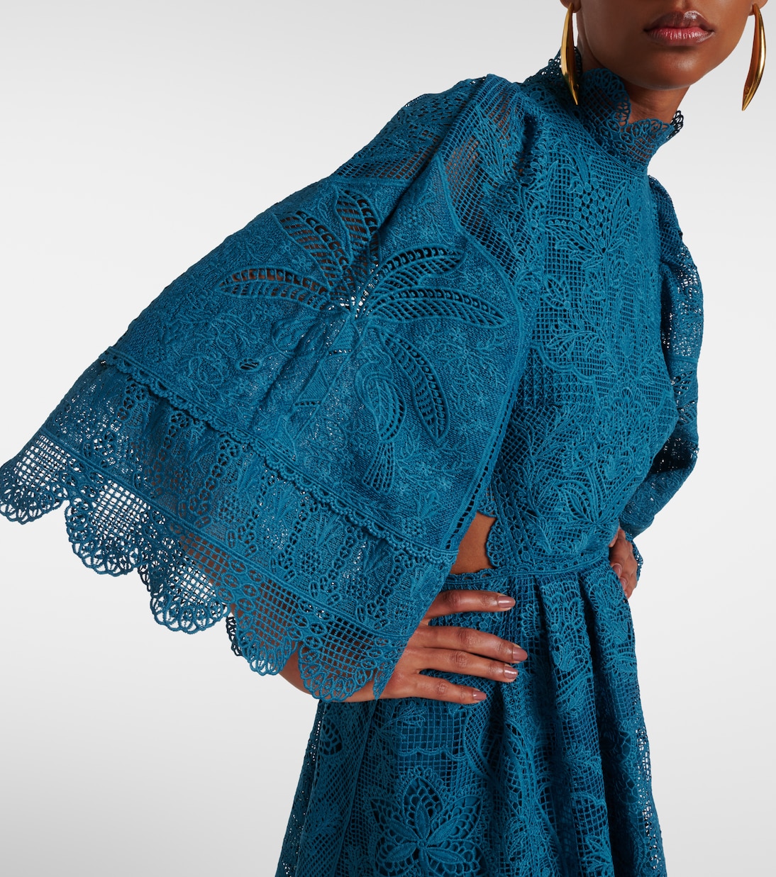 Cutout lace guipure midi dress | Farm Rio