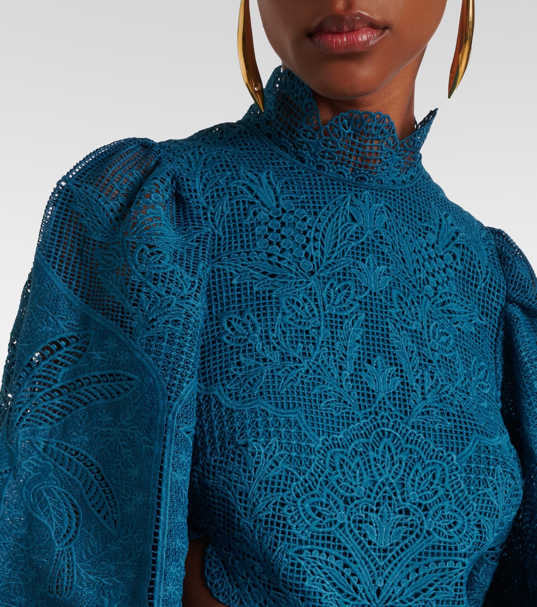 Cutout lace guipure midi dress | Farm Rio