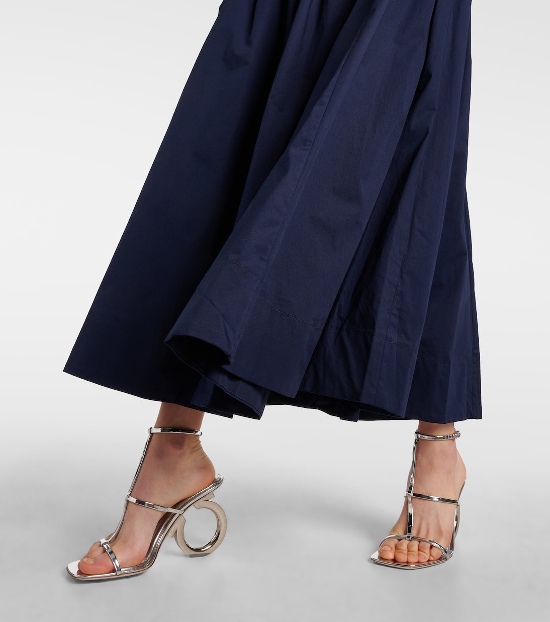 Harrington chino and poplin maxi dress | Staud