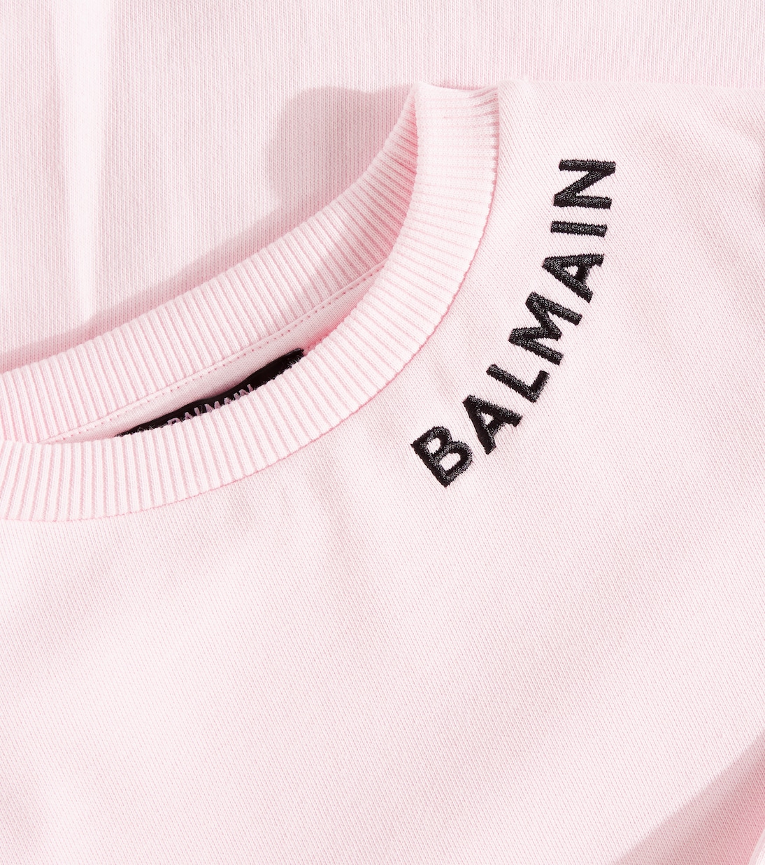 Abito felpa in jersey di cotone con logo | Balmain Kids